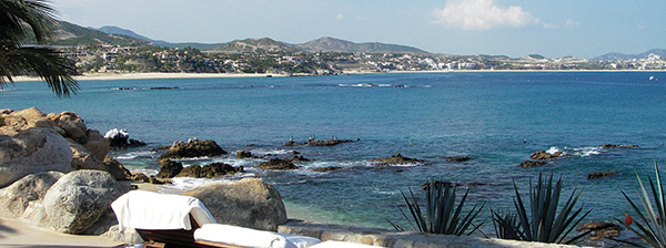 The beachfront of Cabo