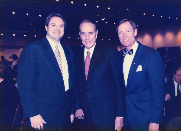 Bob Beatty, Bob Dole and Jerry Farley posing at an event