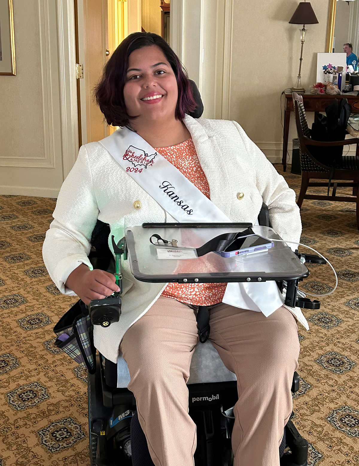 Daija Coleman won the Ms. Wheelchair Kansas competition last spring and finished as first runner-up in the national competition.