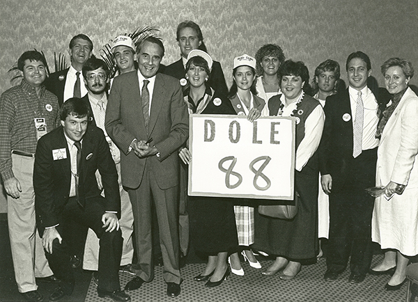 Students with Bob Dole