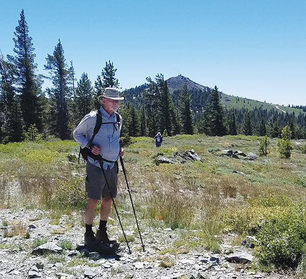 Stephen Jeffery on the Tahoe Rim Trail before his 80th birthday