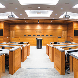 Middle view of courtroom