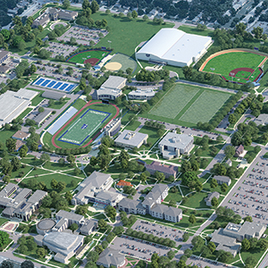 An arial view of Washburn University