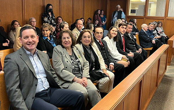 Family and friends gather for Montes-Williams’ swearing-in. Photo submitted